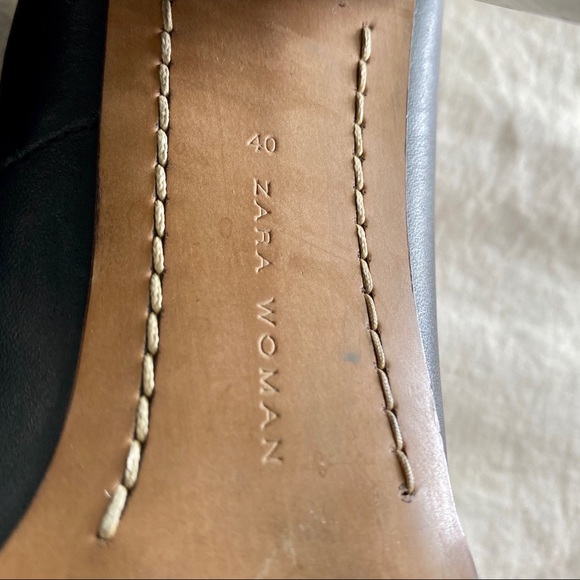 Zara 100% Leather Low Ankle Boot - Picture 7 of 9